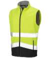 RS451 R451X Result Safe-Guard Printable Safety Soft Shell Gilet Fluorescent Yellow / Black colour image